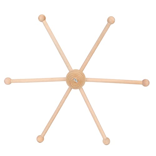 AILOOCEDI Holz-Mobile-Rahmen-Set, Holzrahmen, Babybett-Aufhänger, Kugelförmiger Sechsbeiniger Baby-Holz-Mobile-Aufhänger für Windspiel-Bett-Spielzeug-Dekoration AILOOCEDI Holz-Mobile-Rahmen-Set, Holzrahmen, Babybett-Aufhänger, Kugelförmiger Sechsbeiniger Baby-Holz-Mobile-Aufhänger für Windspiel-Bett-Spielzeug-Dekoration von AILOOCEDI