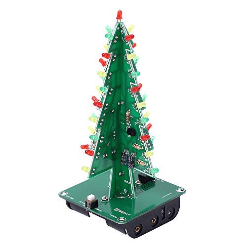 Weihnachtsbaum Electronic Kit,3D Baum LED DIY Kit 3 Farben Flash Circuit Teile Elektronische Fun Suite Geschenk Weihnachtsbäume LED Kit von DONGKER