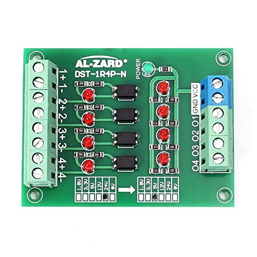 Optokoppler-Isolationsplatte, 12V bis 5V, 4-Kanal-Spannungswandler, isoliertes Modul, SPS-Signalpegelplatine Optokoppler-Isolationsplatte, 12V bis 5V, 4-Kanal-Spannungswandler, isoliertes Modul, SPS-Signalpegelplatine von AILOVA
