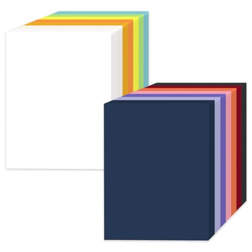 140 Blatt kräftige Farben, 21,6 x 27,9 cm, Premium-Gewicht, 200 g/m², sortierte Farben, Kartenpapier, Bastelarbeiten, Schulbedarf, Einladungen, Grußkarten, Druckerpapier, 21,6 x 28,9 cm, farbiger von AILZFEI