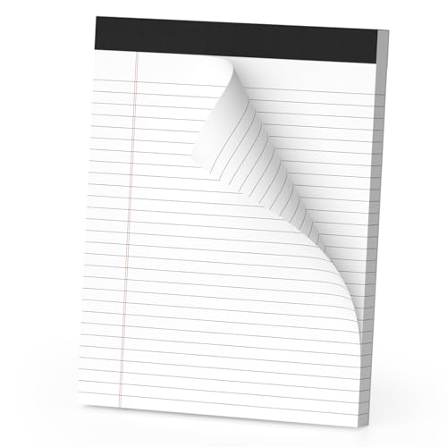 Legal Blöcke, 21,6 x 27,9 cm, 80 Blatt, breite linierte Rechtsblöcke, Blöcke aus Papier, Schreibblock – ideal für Büro, Schule oder Zuhause von AILZFEI