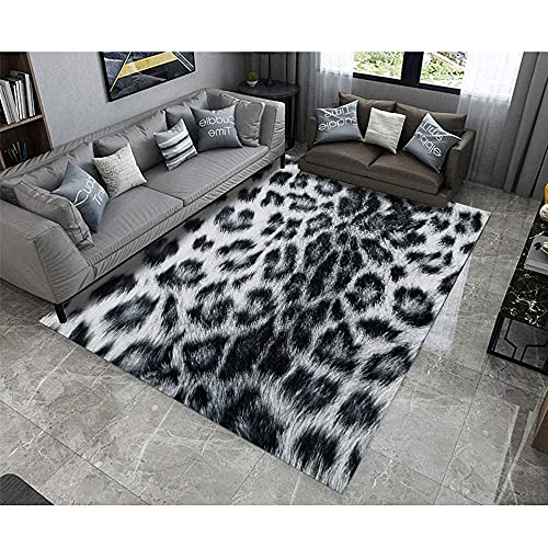 Teppich Mit Animal-Print, Leopardenmuster Polyester Bereich Teppich Mat FüR Wohn-Esszimmer Schlafsaal Schlafzimmer Zuhause Dekorativ von AILZNN