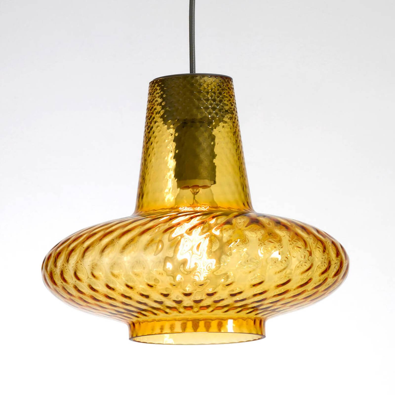 Glas-Pendelleuchte Giulietta, amber von Ailati