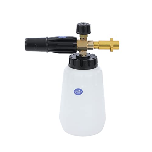 AIM Tools 1L Einstellbar Schaumdüse Schaumlanze Seifenspender Flasche Kompatibel mit Kärcher K2 K3 K4 K5 K6 K7 Hochdruckreiniger Autowäsche Gun, Schneeschaum Schaumpistole von AIM Tools