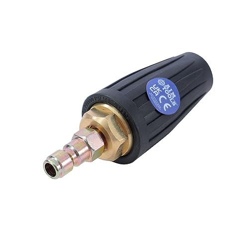 AIM Tools Rotierende Turbodüse für Hochdruckreiniger Massives Messing 3000 PSI 3.5GPM 035 mit 1/4 Zoll Schnellanschluss, Hochdruckreiniger Pistole Zubehör-Set von AIM Tools