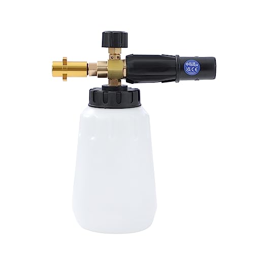 AIM Tools Schneeschaum-Lanze Schaumkanone Verstellbare Sprühdüse 1L Kompatibel mit Karcher K2 K3 K4 K5 K6 K7 Hochdruckreiniger Pistole für Auto Waschen Reinigung von AIM Tools