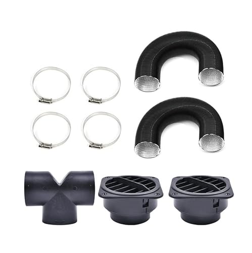 Aim Tools 75mm Diesel Heizung Auspuffrohr Air Vent Kanal T Abzweig Warmluftauslass Vent Connector Schlauchschellen Kit, Auto Standheizung Zubehör von AIM Tools