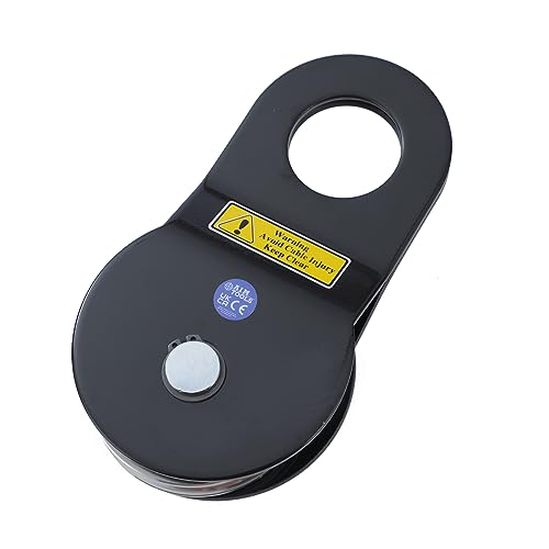 AIM Tools Riemenscheibe Seilrolle Umlenkrolle 8 Tonnen für Seile bis 14mm Durchmesser Heavy Duty Snatch Block für Rettungsheben und zur Anhängerkupplung Riemenscheiben von AIM Tools