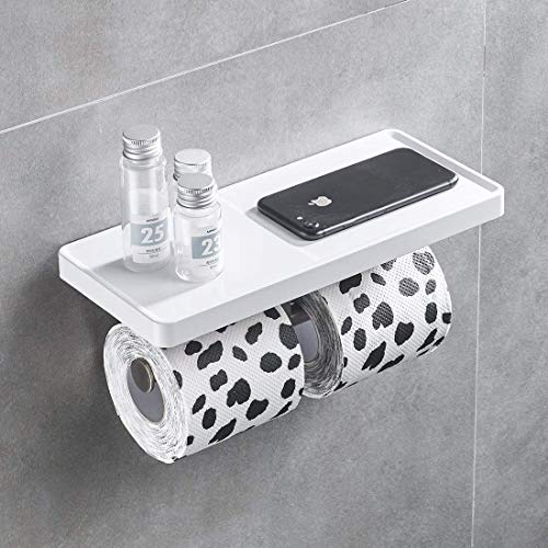 Aimadi Toilettenpapierhalter WC-Papierhalter Rollenhalter Papierrollenhalter Wandmontage Weiß von AIMADI