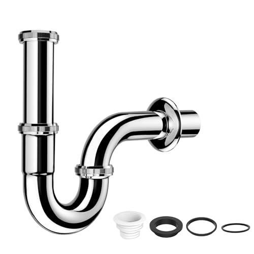 Siphon Waschbecken G 1 1/4" Edelstahl, Universal Röhrensiphon Ablaufgarnitur für Waschbecken & Waschtisch, Abflussrohr mit Geruchsverschluss, inkl. Gummimanschette, Einfache Montage Siphon Waschbecken G 1 1/4" Edelstahl, Universal Röhrensiphon Ablaufgarnitur für Waschbecken & Waschtisch, Abflussrohr mit Geruchsverschluss, inkl. Gummimanschette, Einfache Montage von AIMAX