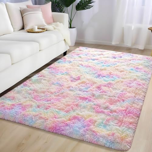 AIMECO Hochflor Teppich Wohnzimmer Carpet Tie-dye farbig 160X200cm Anti-Rutsch Extra Große Teppiche Schlafzimmer flauschig Teppiche Matte Teppichen Mädchen Schlafzimmer und Kinderzimmer AIMECO Hochflor Teppich Wohnzimmer Carpet Tie-dye farbig 160X200cm Anti-Rutsch Extra Große Teppiche Schlafzimmer flauschig Teppiche Matte Teppichen Mädchen Schlafzimmer und Kinderzimmer von AIMECO