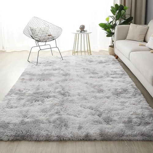 AIMECO Hochflor Teppich Wohnzimmer Carpet Tie-dye Hellgrau 120X200cm Anti-Rutsch Extra Große Teppiche Schlafzimmer flauschig Teppiche Matte Teppichen Mädchen Schlafzimmer und Kinderzimmer AIMECO Hochflor Teppich Wohnzimmer Carpet Tie-dye Hellgrau 120X200cm Anti-Rutsch Extra Große Teppiche Schlafzimmer flauschig Teppiche Matte Teppichen Mädchen Schlafzimmer und Kinderzimmer von AIMECO