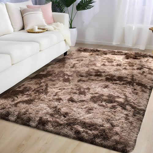 AIMECO Hochflor Teppich Wohnzimmer Carpet Tie-dye Dunkelbraun 160X200cm Anti-Rutsch Extra Große Teppiche Schlafzimmer flauschig Teppiche Matte Teppichen Mädchen Schlafzimmer und Kinderzimmer AIMECO Hochflor Teppich Wohnzimmer Carpet Tie-dye Dunkelbraun 160X200cm Anti-Rutsch Extra Große Teppiche Schlafzimmer flauschig Teppiche Matte Teppichen Mädchen Schlafzimmer und Kinderzimmer von AIMECO