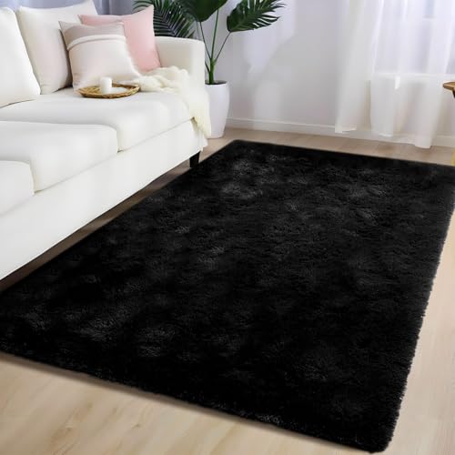AIMECO Hochflor Teppich Wohnzimmer Carpet 200X250cm Anti-Rutsch Extra Große Teppiche Schlafzimmer flauschig Teppiche Matte Teppichen Mädchen Schlafzimmer und Kinderzimmer.schwarz AIMECO Hochflor Teppich Wohnzimmer Carpet 200X250cm Anti-Rutsch Extra Große Teppiche Schlafzimmer flauschig Teppiche Matte Teppichen Mädchen Schlafzimmer und Kinderzimmer.schwarz von AIMECO