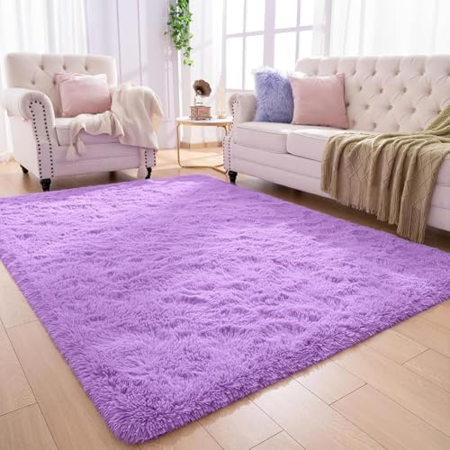 AIMECO Hochflor Teppich Wohnzimmer Carpet violett 90X160cm Anti-Rutsch Extra Große Teppiche Schlafzimmer flauschig Teppiche Matte Teppichen Mädchen Schlafzimmer und Kinderzimmer AIMECO Hochflor Teppich Wohnzimmer Carpet violett 90X160cm Anti-Rutsch Extra Große Teppiche Schlafzimmer flauschig Teppiche Matte Teppichen Mädchen Schlafzimmer und Kinderzimmer von AIMECO