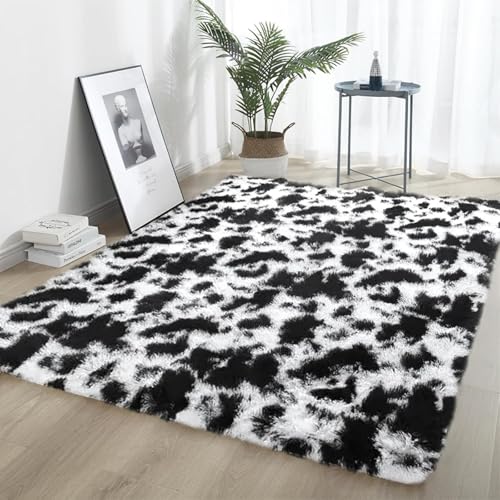 AIMECO Schlafzimmer Teppich 140 * 200cm Flauschiger Teppich Wohnzimmer Leichte Bounce Bodenmatte Mädchen Schlafzimmer Innen Antibakteriell Fleckenbeständig Tie-Dye Kuh AIMECO Schlafzimmer Teppich 140 * 200cm Flauschiger Teppich Wohnzimmer Leichte Bounce Bodenmatte Mädchen Schlafzimmer Innen Antibakteriell Fleckenbeständig Tie-Dye Kuh von AIMECO