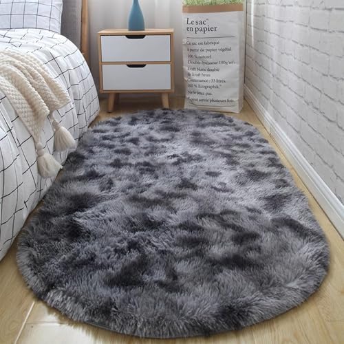 AIMECO Skandinavischer Teppich lang oval Waschbarer Teppich Memory Foam Wohnzimmerteppich Schlafzimmerteppich Kinderteppich 80x160 cm,Tie-dye dunkelgrau AIMECO Skandinavischer Teppich lang oval Waschbarer Teppich Memory Foam Wohnzimmerteppich Schlafzimmerteppich Kinderteppich 80x160 cm,Tie-dye dunkelgrau von AIMECO