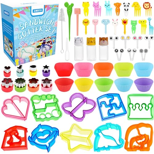 AIMEETO Brötchenschneider-Set, All-in-One-Bento-Box-Zubehör-Set, inklusive Sandwichschneider, Zubehör und Bento-Box-Zubehör. von AIMEETO