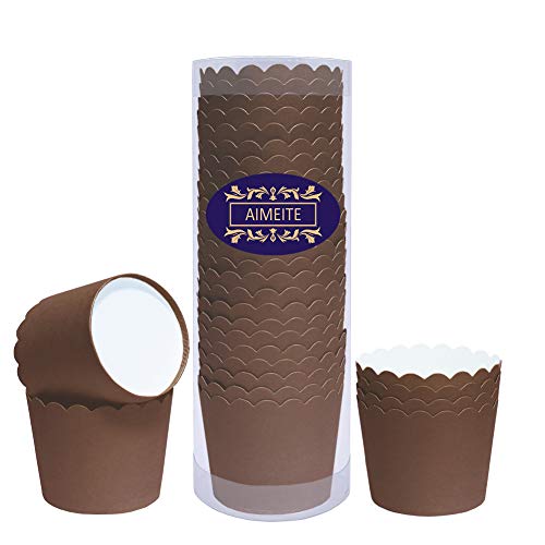 AIMEITE Muffin Förmchen Papier Cupcake Backförmchen Liners Cupcake Formen Muffin Becher Cupcake Wrappers 24 Stück (Braun) von AIMEITE