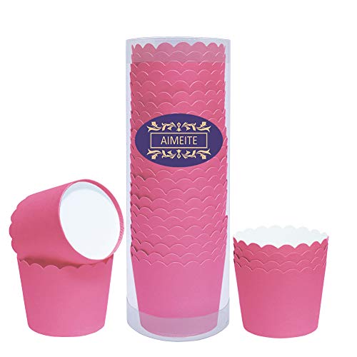 AIMEITE Muffin Förmchen Papier Cupcake Backförmchen Liners Cupcake Formen Muffin Becher Cupcake Wrappers 24 Stück (Rose Rot) von AIMEITE