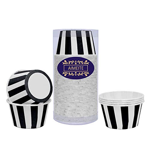 AIMEITE Muffin Förmchen Papier Liners Backformen Cupcake Formen Papier Backförmchen Cupcake Wrappers 50 Stück-Set (Schwarz) von AIMEITE