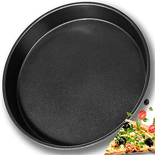 AIMEITE Pizzablech Backblech Antihaftbeschichtet Kuchenbackform Pizzaform Rund Kohlenstoffstahl Pizzablech Antihaft Pizzaform für Backofen (32cm) von AIMEITE