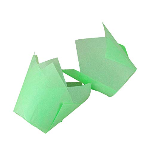 AIMEITE Tulpenförmchen Papier Muffinförmchen Cupcake Formen Muffin Förmchen Papier Backförmchen Cupcake Wrappers 50 Stücke (Grün) von AIMEITE
