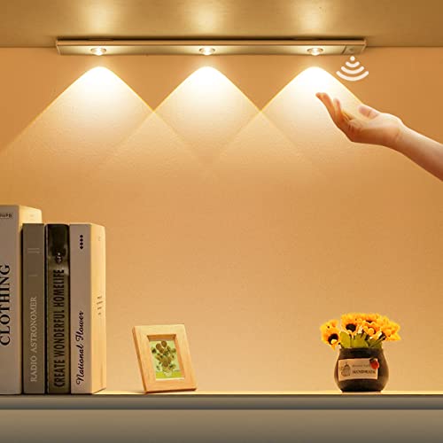 AIMENGTE Unterbauleuchte Küche Led,Ultradünnes USB Wiederaufladbar LED Sensor Licht,Bewegungssensor Schrankbeleuchtung mit 3 Modi Dimmbar Küchenlampen für Küche Schrank Treppe Kleiderschrank（40CM） von AIMENGTE