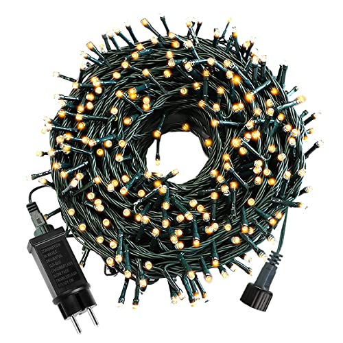 Led Lichterkette 30M,Wasserdicht IP65 Warmweiß Led Lichterkette Außen Außenlichterkette weihnachtsdeko mit 8 Leuchtmodi für Party, Hochzeit, Balkon,weihnacht,halloween deko von AIMENGTE