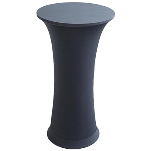 Stehtisch Hussen Stehtische Spandex Stretch Tischdecke, Für Tische Mit Rundem Boden Tische Mit Runder Fußplatte Runder Bistrotisch Stehtisch (Grey Dark,80cm-1PC) von AIMENJOY