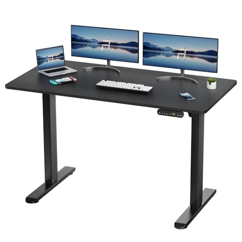 AIMEZO Höhenverstellbarer Schreibtisch 120x60 cm Sitz-Steh Schreibtisch Höhenverstellbar Elektrisch mit Memory-Steuerung, Schwarz von AIMEZO