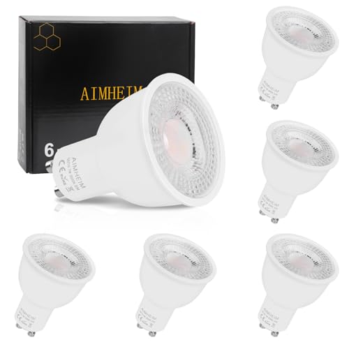 AIMHEIM Led Leuchtmittel gu10 Dimmbar Warmweiss 7W Ersetzt 70W, Dimmbare Reflektor Spots 3000K, 120° Abstrahwinkel Strahler, Flimmerfrei Reflektorlampen, 6 Stück AIMHEIM Led Leuchtmittel gu10 Dimmbar Warmweiss 7W Ersetzt 70W, Dimmbare Reflektor Spots 3000K, 120° Abstrahwinkel Strahler, Flimmerfrei Reflektorlampen, 6 Stück von AIMHEIM