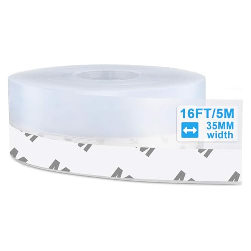 AIMIXUN Silikon Transparent Dichtungsstreifen, Multifunktions Türdichtung Selbstklebend, Zugluftstopper Schalldicht, Winddicht, Staubschutz, Dichtungsband Selbstklebend für Tür, Fenster 35MM×5M von AIMIXUN