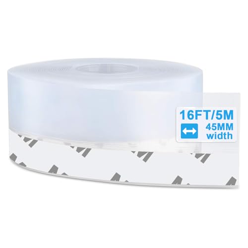 AIMIXUN Silikon Transparent Dichtungsstreifen, Multifunktions Türdichtung Selbstklebend, Zugluftstopper Schalldicht, Winddicht, Staubschutz, Dichtungsband Selbstklebend für Tür, Fenster 45MM×5M von AIMIXUN