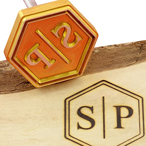 AIMOADO Branding Irom for Wood Custom Branding Iron Wood Leather Burning Stamp Handcrafted by Design Gift for Woodworkers (5.1x5.1cm) von AIMOADO