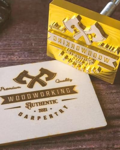 Branding Iron Custom Branding Iron for Wood Brand Stamp for Woodworking BBQ Bread Making Handmade by Design (5,1 x 5,1 cm) von AIMOADO