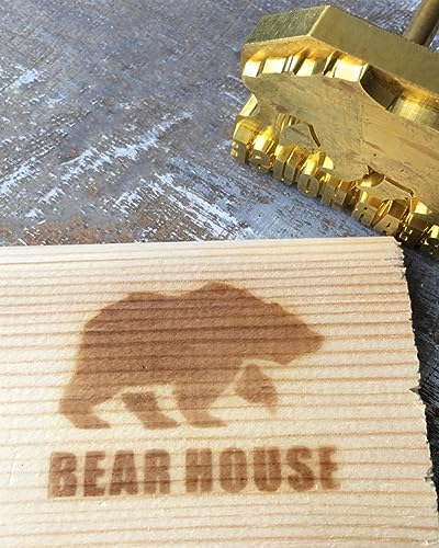 Branding Iron Custom Logo Durable Wood Leather Branding Iron Stamp Gift for Woodworkers and Leather Craftsman (3.5"x3.5") von AIMOADO