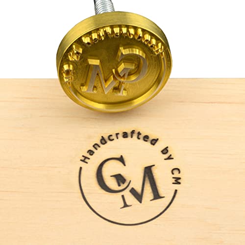 AIMOADO Benutzerdefinierte Branding Eisen für Holz Personalisierte Stempel Brennen Werkzeuge für Holzbearbeitung Lieferungen mit Multi Griff Optionen (8.9x8.9cm) von AIMOADO