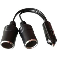 1 auf 2 Zigarettenanzünder-Verlängerungskabel, Auto-Zigarettenanzünderbuchse Stecker auf Buchse, DC 12 V 24 V Adapter-Splitter 1 auf 2 Splitter mit von AIMOONSA
