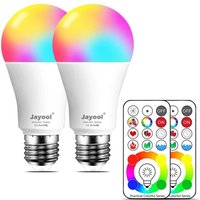 10 W E27 120 Farben LED RGBW Farbwechsel Glühbirne Fernbedienung (3. Generation), Timing und dimmbar RGB + Tageslichtweiß (6500 K) Edison-Schraube von AIMOONSA