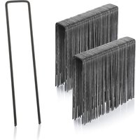 100 Stück Befestigungsheringe - 15 cm x 2,5 cm - 2,9 mm - Stahl verzinkt - Erdspieß für Gartenzelt von AIMOONSA