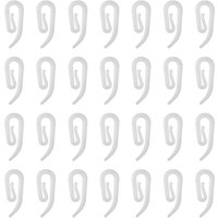 100 Stück weiße Vorhanghaken aus Kunststoff – für Schiene, Fenster, Tür und Dusche 100 Stück weiße Vorhanghaken aus Kunststoff – für Schiene, Fenster, Tür und Dusche von AIMOONSA