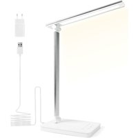 15 W leistungsstarke LED-Schreibtischlampe – 3 Farbmodi und 10 einstellbare Helligkeitsstufen – Touch-Steuerung – Augenschutz – Leselampe mit von AIMOONSA