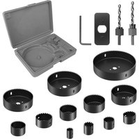 16-teiliges Lochsägen-Set, 19–127 mm, Lochsägen-Set mit robustem Zentrierbohrer, Lochsägen-Set mit 1 Sechskantschlüssel für Holz-Gipskartonplatten von AIMOONSA
