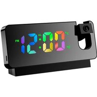 180°-Projektionswecker, Digitaler Wecker mit großem LED-Display, nicht tickender analoger Wecker mit Temperaturdatum, Digitaler Wecker fürs 180°-Projektionswecker, Digitaler Wecker mit großem LED-Display, nicht tickender analoger Wecker mit Temperaturdatum, Digitaler Wecker fürs von AIMOONSA
