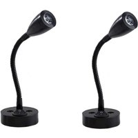 2 Stück Leseleuchten Spot LED 12V Einstellbarer Schalter Nachttischlampe Wandmontage Innenbeleuchtung Wohnmobil 6000K Weiß für Camper Van-AIMOONSA von AIMOONSA