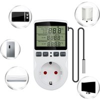 220 V Digitaler Temperaturregler Thermostat Steckdose Heizung Kühlung mit Sonde, LCD Temperaturregler Steckdose für Kühlschrank Inkubator Gewächshaus von AIMOONSA