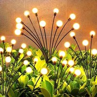 2er-Pack LED-Solar-Gartenleuchten, Firefly-Solar-Gartenleuchten, dekorative Solarleuchten für den Außenbereich, IP65 wasserdichtes Solarlicht für den von AIMOONSA