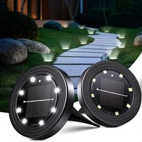 2er-Pack Solar-Bodenleuchten für den Außenbereich, 8 LEDs, Solar-Gartenleuchten, wasserdicht, IP68, Solarleuchten 2er-Pack Solar-Bodenleuchten für den Außenbereich, 8 LEDs, Solar-Gartenleuchten, wasserdicht, IP68, Solarleuchten von AIMOONSA