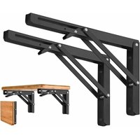 2er-Set Regalhalterungen 300 mm, Klappkonsolenhalterung, Klappwandhalterung aus Edelstahl, 60 kg/132 lbs Tragkraft 2er-Set Regalhalterungen 300 mm, Klappkonsolenhalterung, Klappwandhalterung aus Edelstahl, 60 kg/132 lbs Tragkraft von AIMOONSA